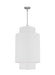 Generation Lighting Kate Spade New York Sawyer 1-Light Small Hanging Shade In Polished Nickel Finish With White Linen Fabric Shade (KSP1171PN)