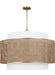 Generation Lighting Kate Spade New York Sawyer 4-Light Extra Large Hanging Shade In Blonde Rattan Finish With White Linen Fabric Shade(KSP1184BBSBRTN)