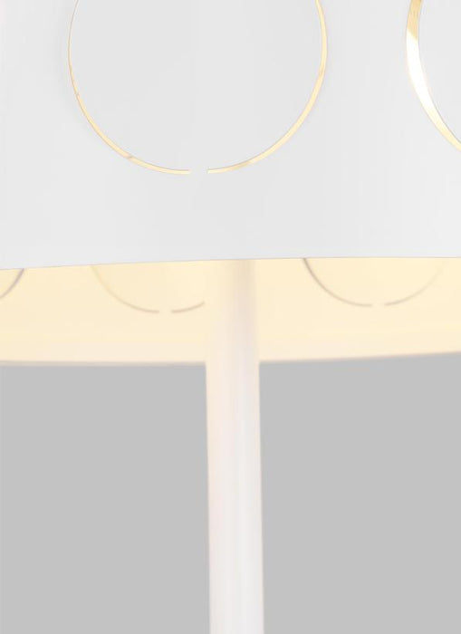 Generation Lighting Dottie Desk Lamp Matte White Finish With White Linen Fabric Diffuser And Matte White Steel Shade (KST1002MWT1)