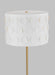 Generation Lighting Dottie Floor Lamp Burnished Brass Finish With White Linen Fabric Diffuser And Matte White Steel Shade (KST1011BBS1)
