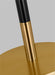 Generation Lighting Monroe Modern 1-Light Indoor Medium Table Lamp In Burnished Brass Gold Finish With White Linen Fabric Shade (KST1041BBSGBK1)