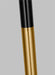 Generation Lighting Monroe Modern 1-Light Indoor Large Floor Lamp In Burnished Brass Gold Finish With White Linen Fabric Shade (KST1051BBSGBK1)