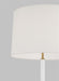 Generation Lighting Monroe Large Floor Lamp Burnished Brass Finish With White Linen Fabric Shade (KST1051BBSGW1)