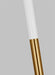 Generation Lighting Monroe Large Floor Lamp Burnished Brass Finish With White Linen Fabric Shade (KST1051BBSGW1)