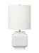 Generation Lighting Kate Spade Anderson 1-Light Dimmable Medium Table Lamp In New White Finish With White Linen Fabric Shade (KST1161NWH1)