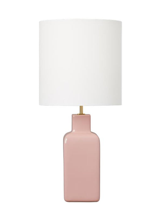 Generation Lighting Kate Spade Anderson 1-Light Dimmable Large Table Lamp In Rose Finish With White Linen Fabric Shade (KST1171CRS1)