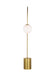 Generation Lighting Kate Spade New York Noemie 1-Light Extra Large Floor Lamp In Burnished Brass Finish With Milk Glass Shade (KST1191BBS1)