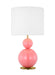 Generation Lighting Kate Spade New York Suki 1-Light Medium Table Lamp In Coral Finish With White Linen Fabric Shade (KST1221CRL1)