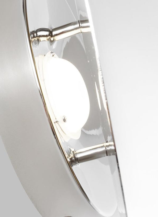 Generation Lighting Dottie Large Sconce Polished Nickel Finish With Polished Nickel Steel Shade (KSW1011PN)