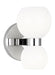 Generation Lighting Londyn Modern Indoor Dimmable Single Sconce Wall Fixture In A Polished Nickel Finish With Milk White Glass Shade (KSW1022PNMG)