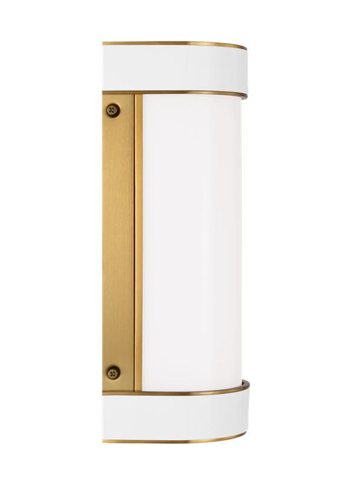 Generation Lighting Monroe Contemporary Indoor Dimmable Small 1-Light Vanity In A Burnished Brass Finish With Clear Glass Shades (KSW1051BBSGW)