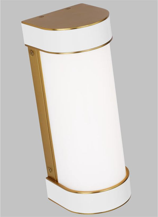 Generation Lighting Monroe Contemporary Indoor Dimmable Small 1-Light Vanity In A Burnished Brass Finish With Clear Glass Shades (KSW1051BBSGW)