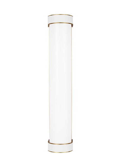Generation Lighting Monroe Contemporary Indoor Dimmable Large 1-Light Vanity In A Burnished Brass Finish With Clear Glass Shades (KSW1071BBSGW)