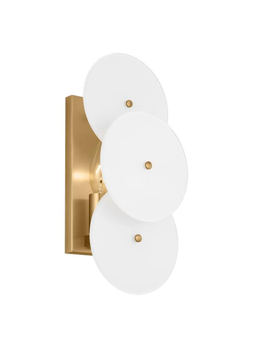 Generation Lighting Kate Spade Emery 2-Light Dimmable Wall Sconce Bath Vanity In Burnished Brass Finish With Glass Shades (KSW1132BBS)