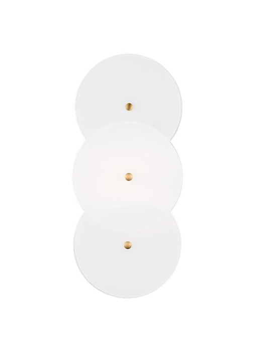 Generation Lighting Kate Spade Emery 2-Light Dimmable Wall Sconce Bath Vanity In Burnished Brass Finish With Glass Shades (KSW1132BBS)