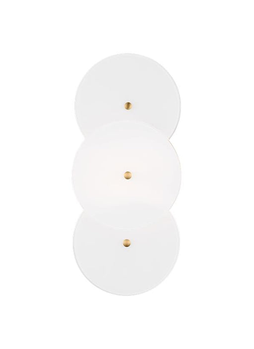 Generation Lighting Kate Spade Emery 2-Light Dimmable Wall Sconce Bath Vanity In Burnished Brass Finish With Glass Shades (KSW1132BBS)