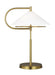 Generation Lighting Gesture Table Lamp Burnished Brass Finish With Milk White Glass Shade (KT1262BBS1)