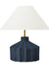 Generation Lighting Veneto Medium Table Lamp Matte Medium Blue Wash Finish With White Linen Fabric Shade (KT1321MMBW1)