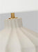 Generation Lighting Veneto Small Table Lamp Matte Concrete Finish With White Linen Fabric Shade (KT1331MC1)