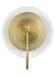 Generation Lighting Gesture Sconce/Flush Mount Burnished Brass Finish With Milk White Glass Shade (KWL1071BBS)