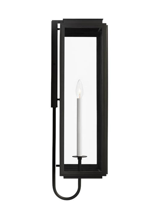 Generation Lighting Edgar Traditional Outdoor Extra Large 1-Light Wall Lantern In A Textured Black Finish With Clear Glass Panel (LO1021TXB)