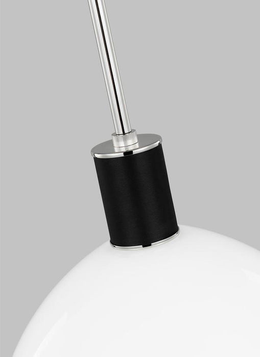 Generation Lighting Hadley Medium Pendant Polished Nickel Finish With Milk White Glass Shade (LP1051PNMG)
