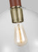Generation Lighting Hadley Medium Pendant Time Worn Brass Finish With Clear Glass Shade (LP1051TWBCG)
