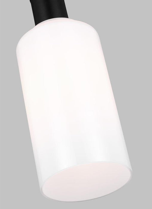 Generation Lighting Hadley Tall Pendant Polished Nickel Finish With Milk White Glass Shade (LP1071PNMG)