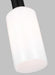 Generation Lighting Hadley Tall Pendant Polished Nickel Finish With Milk White Glass Shade (LP1071PNMG)