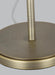 Generation Lighting Esther Table Lamp Time Worn Brass Finish With White Linen Pleated Fabric Shade (LT1131TWB1)