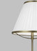 Generation Lighting Esther Floor Lamp Time Worn Brass Finish With White Linen Pleated Fabric Shade (LT1141TWB1)