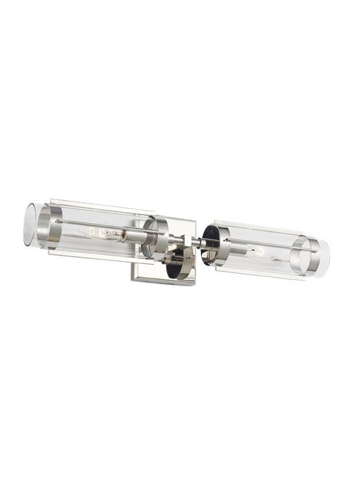 Generation Lighting Flynn Linear Sconce Polished Nickel Finish With Clear Glass Shades (LV1002PN)