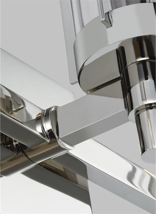 Generation Lighting Flynn 3-Light Vanity Polished Nickel Finish With Clear Glass Shades (LV1023PN)