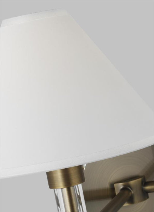 Generation Lighting Robert 2-Light Vanity Time Worn Brass Finish With White Paper Shades (LV1032TWB)