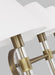 Generation Lighting Robert 3-Light Vanity Time Worn Brass Finish With White Paper Shades (LV1043TWB)