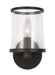 Generation Lighting Lauren Ralph Lauren Reynolds 1-Light Small Bath Vanity Wall Sconce In Aged Iron Finish With Clear Glass Shade (LV1081AI)