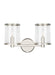 Generation Lighting Lauren Ralph Lauren Reynolds 2-Light Medium Bath Vanity Wall Sconce In Polished Nickel Finish With Clear Glass Shades (LV1082PN)