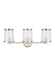 Generation Lighting Lauren Ralph Lauren Reynolds 3-Light Large Bath Vanity Wall Sconce In Polished Nickel Finish With Clear Glass Shades (LV1083PN)