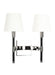 Generation Lighting Katie Double Sconce Polished Nickel Finish With White Linen Fabric Shades (LW1022PN)