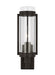 Generation Lighting Flynn Mid-Century Modern 1-Light Indoor Dimmable Bath Vanity Wall Sconce In Aged Iron Finish With Clear Glass Shade (LW1031AI)