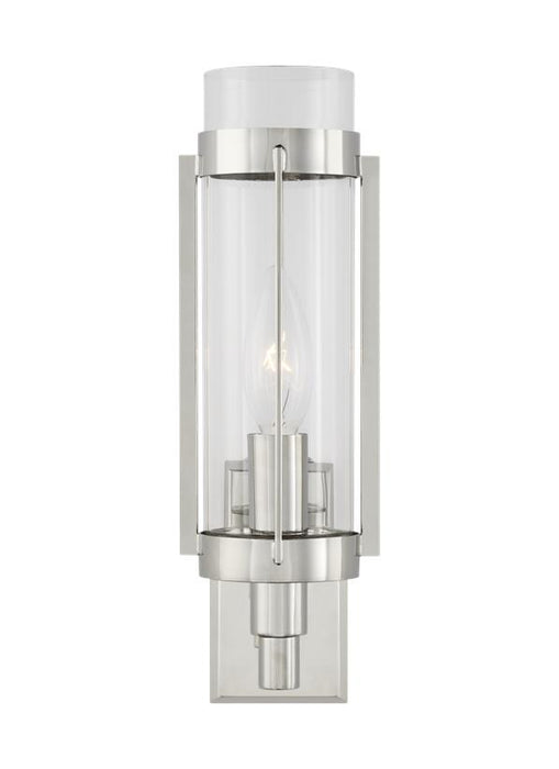 Generation Lighting Flynn Sconce Polished Nickel Finish With Clear Glass Shade (LW1031PN)