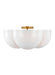 Generation Lighting Christiane Lemieux Cheverny 4-Light Large Semi-Flush Mount In Burnished Brass Finish With Milk Glass Shades (LXF1004BBS)