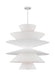 Generation Lighting Christiane Lemieux Chambord 16-Light Grand Pendant In Cast Plaster Finish With White Paper Shades And Cast Plaster Steel Shades (LXP10316CPST)