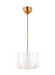 Generation Lighting Christiane Lemieux Cheverny 4-Light Large Pendant In Burnished Brass Finish With Milk Glass Shades (LXP1044BBS)