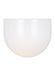 Generation Lighting Christiane Lemieux Cheverny 1-Light Small Bath Vanity Wall Sconce In Matte White Finish With Milk Glass Shade (LXV1001MWT)