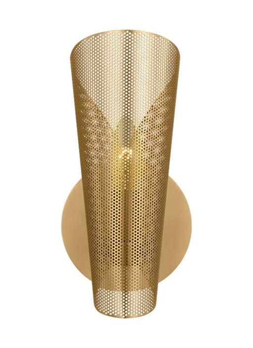Generation Lighting Plivot Contemporary 1-Light Indoor Dimmable Bath Vanity Wall Sconce Burnished Brass Gold-Burnished Brass Steel Shades (LXW1031BBS)
