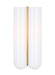 Generation Lighting Christiane Lemieux Cheverny 1-Light Small Sconce In Burnished Brass Finish With Milk Glass Shade And Milk Glass Shade (LXW1061BBS)