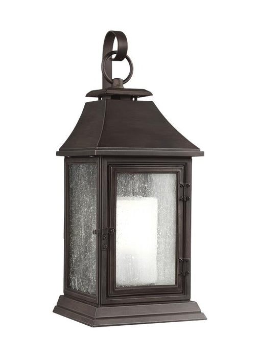 Generation Lighting Shepherd Small Lantern Heritage Copper Finish With Opal Etched Glass And Clear Seeded Glass (OL10600HTCP)