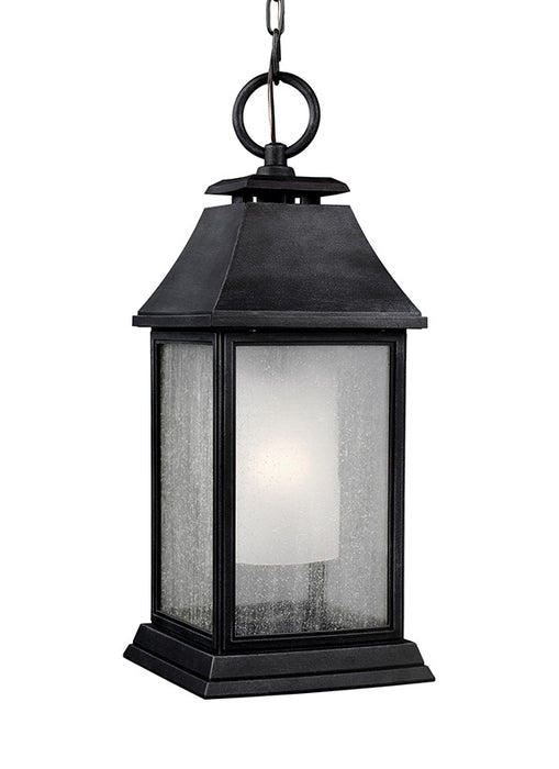 Generation Lighting Shepherd Pendant Dark Weathered Zinc Finish With Opal Etched Glass And Clear Seeded Glass (OL10611DWZ)