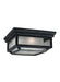 Generation Lighting Shepherd Flush Mount Dark Weathered Zinc Finish With Opal Etched Glass And Clear Seeded Glass (OL10613DWZ)